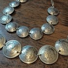 Vintage Coin Bracelet Foreign Silver Tone Peru Concave Variety Lot Of 2 Style 1