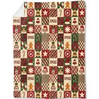 Patchwork Christmas Decorative Throw Blanket nutcracker 50x60in Christmas 02