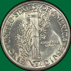 1944 Mercury Dime Brilliant Uncirculated Bu Coin  40630