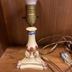 Antique Art Nouveau Painted Regal Metal Table Lamp Working Art Deco Mcm Vtg