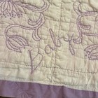 Vintage Baby Handmade Quilt Crib Blanket Lavender 32   x36       baby   