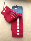 Nike Elite Basketball Cushion Socks Red White Size Large 8-12 Ps0003 687 New