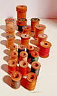 22 Vintage Wood Spools Lots 11 One Inch Spools Of Thread