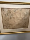 1820s Antique Original    schoolgirl Map    Of 1700   s Us  Europe      western    Ocean