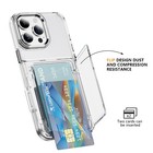 Clear Case With Card Holder For Iphone 16 Pro Max 15 14 13 Tpu Shockproof Cover