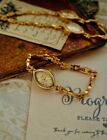 Woman Vintage Gold Wristwatch   Elegant   Versatile Quartz Watch   Gold Bracelet