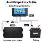 200 Watts Solar Panel Kit 12v 30a Battery Charger With Controller Caravan Boat