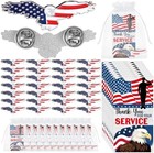 Quelay 150 Pcs Veterans Day Pins Bulk Patriotic American Flag Military Lapel    