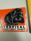 Tropical Heavy Duty Paints   Oil Co  Hippopotamus Hippo Old Vintage Ink Blotter