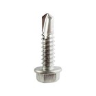  8 Hex Washer Head Self Drilling Sheet Metal Tek Screws 410 Stainless Steel