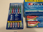 Toothbrush And Toothpaste Lot    new    Including Kids And Adult Brushes