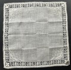 A  Nos Vintage White Linen Hankie Handerchief Embroidered Lace Wedding Bride New