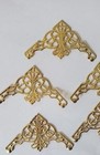 Craftbuddyus Dc2-35mm 10pcs Gold Filigree Metal Decorative Corner Embellishment