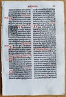Post Incunable Leaf Brevarium Pataviensis Small Woodcut  511  - 1508