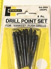 Vtg Stanley Yankee 04-069 Push Drill Points 8pc Set Nos Bits Moc Nip Mint Scarce