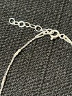 Vintage 925 Italy Sterling Silver Chain W  Stationary Etched Beads Anklet 9-10   