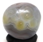 Ancient Central Asian Banded Agate Stone Bead With Eye In Good Condition
