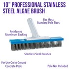 Professional 10  Stainless Steel Swimming Pool Algae Brush