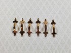 Dollhouse Miniature Drawer Pulls Or Door Handles X6 Gold Brass 1 12 Scale
