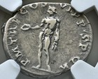 Trajan Ar Denarius Ad 98-117 Genius Ngc Ch F 5 5 4 5