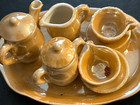 Vintage Toy Miniature Tea Set Gold Lusterware Japan