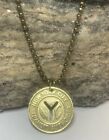 1970s Nyc Subway Token Pendant Necklace - Vintage New York City  Great Gift     