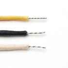 10    ea  Gavitt Guitar Wire Cloth-covered Vintage-style Push Back Blk wht ylw