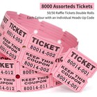 Raffle Tickets 8000 Consecutively Numbered 50 50 8 Double Rolls L Liked 1000