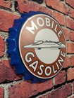 Mobile Gasoline Metal Sign   14    Mancave Garage Gas Station Christmas Gift Oil