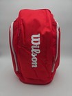 Wilson Super Tour Tennis Backpack 2025 Red white Holds 2 Rackets