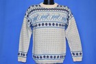 Vintage 70s Icelandic Reindeer Snowflake Wool Norwegian Dale Of Norway Sweater S