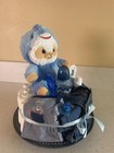 Jean Overall Shark Teddy Bear Diaper Cake Boy Blue 0-6 Mo 9 Pieces  35 diaper 
