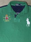 Vintage Polo Ralph Lauren Size Large Custom Fit Green Big Pony  3 Polo Shirt