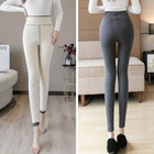 Soft Clouds Fleece Leggings Casual Warm Winter Solid Pants winter Pants Women
