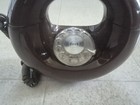 Vintage Sculptura Donut Ring Rotary Phone 1960 s Chocolate Brown  untested 