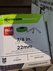 Stinger Staplepac 7 8  2000 Plastic Cap Staples 22mm 18 Gauge