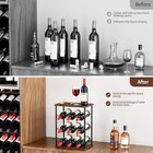 Wine Racks Countertop  9 Bottles Holder  Vintage Brown