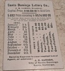   Rare  Santo Dimingo Lottery Co  J b  Sarson Monthly Drawing Dominican Republic