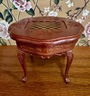 Vintage Fantastic Dollhouse Miniature Checkerboard Table With Drawers 1 12 Scale