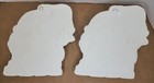 Vntg 1970s Ready To Paint Ceramic Bisque Mushroom  Floral Wall Hangings 
