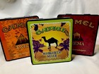 3 Vintage Camel Exotic Blends Cigarette Tins 3 W foil Liners   2 W insert Cards