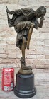 Signed Bronze Art Nouveau Deco Colinet Statue Figurine Sculpture Art Figure
