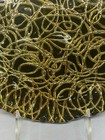 Black Gold Decorative Charger Serving Platter Plate 12  5  New Nwt