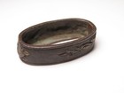 Shakudo Edo Meiji Japan Antique Dragon Fuchi Kashira Katana Sword Fittings