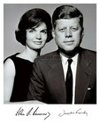 President John F  Kennedy Jfk   Jackie Kennedy Autographed 8x10 B w Framed Photo