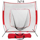 7   7  Baseball Net Softball Hitting Net And Batting Tee W carry Bag Strike Zon