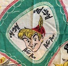 Vintage Disney Wdp Peter Pan Scarf With Tinker Bell Wendy Michael John Mint