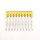 Lot Of 5 Allen Bradley 1492-cjl4-10 Screwless 10-pole Plug-in Center Jumpers