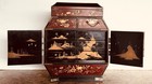 Antique Japanese Lacquer Jewelry Cabinet  Kodansu   Tansu Chest 11 Drawers  More