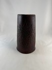 Vintage Tooled Leather Tankard Mug Drinking Vessel Floral Medieval Renaissance